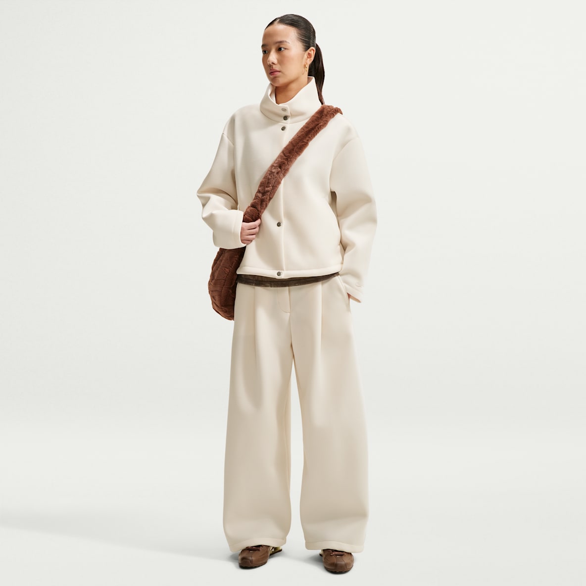 Nike Article Fleece 女子 Oversize 风中腰阔腿长裤