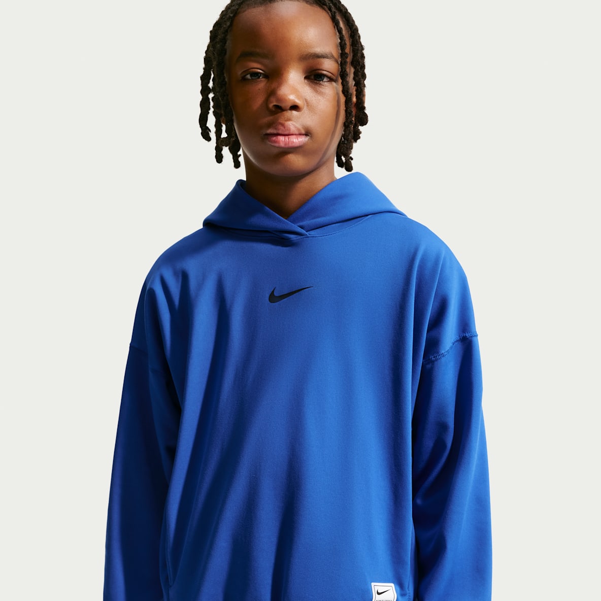 Nike Pro Dri-FIT 大童(男孩)速干针织训练套头连帽衫