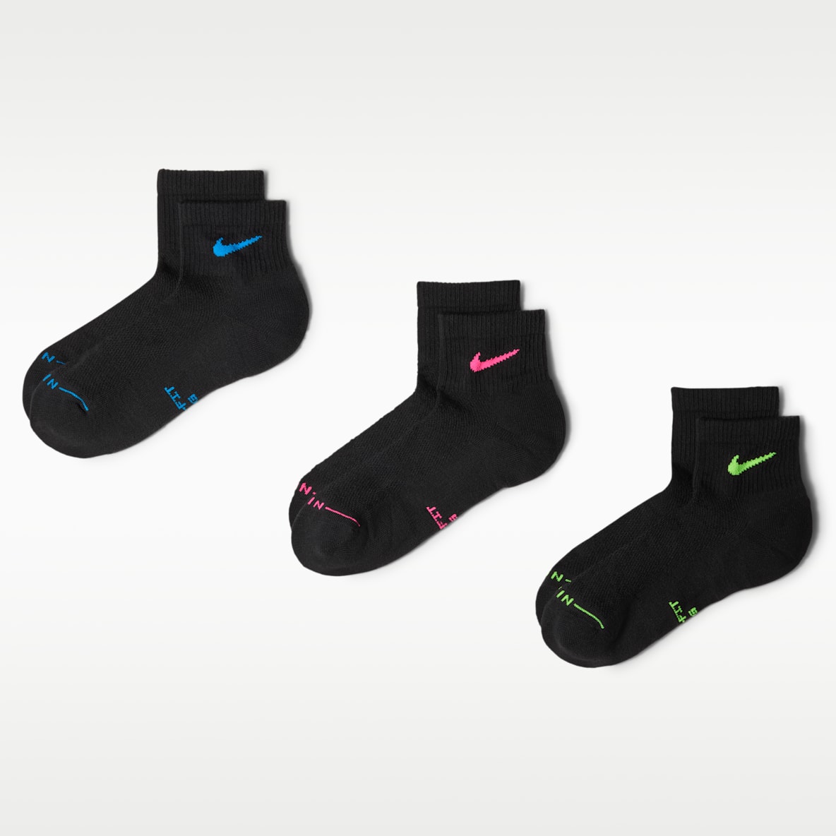 Nike Everyday Elevated 速干运动短袜(3 双)