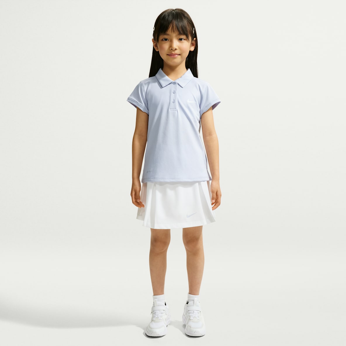 Nike Dri-FIT 幼童速干高尔夫短袖T恤和半身裙套装
