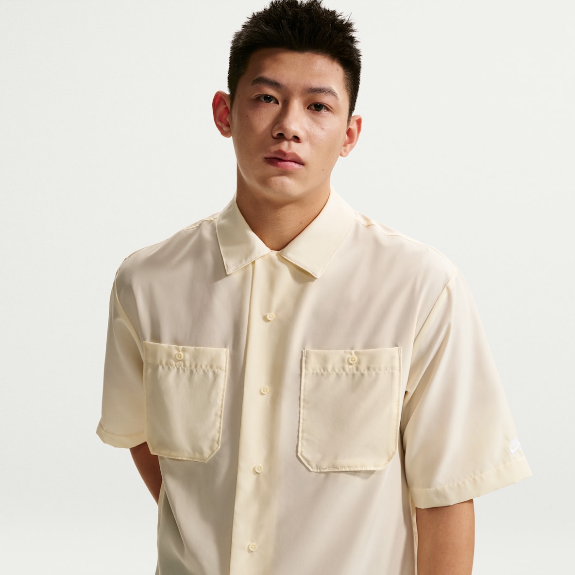 Nike SB 男子速干短袖纽扣开襟滑板衬衫