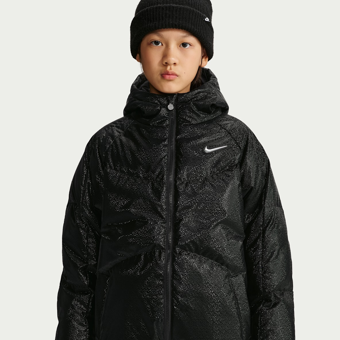 Nike Swoosh 大童亮面羽绒夹克