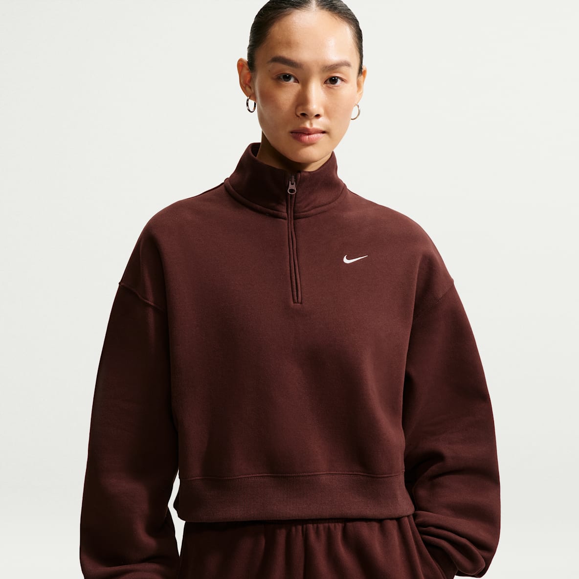 Nike Studio Fleece Medium Weight 耐克廓系卫衣系列女子 Oversize 风中克重加绒短款上衣