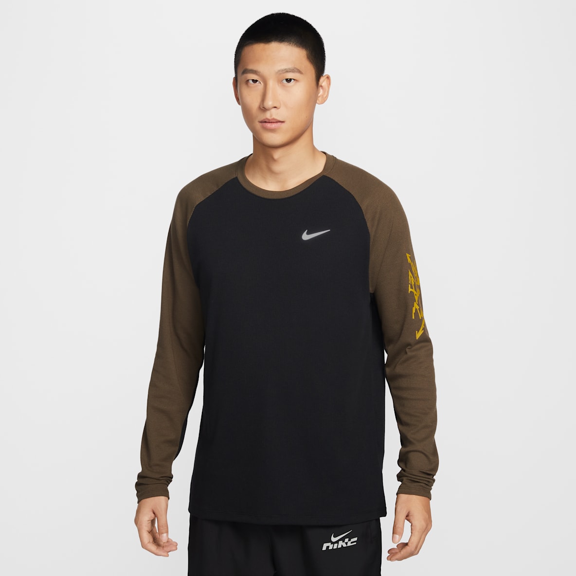 Nike Stride Dri-FIT 男子速干华夫格圆领跑步上衣