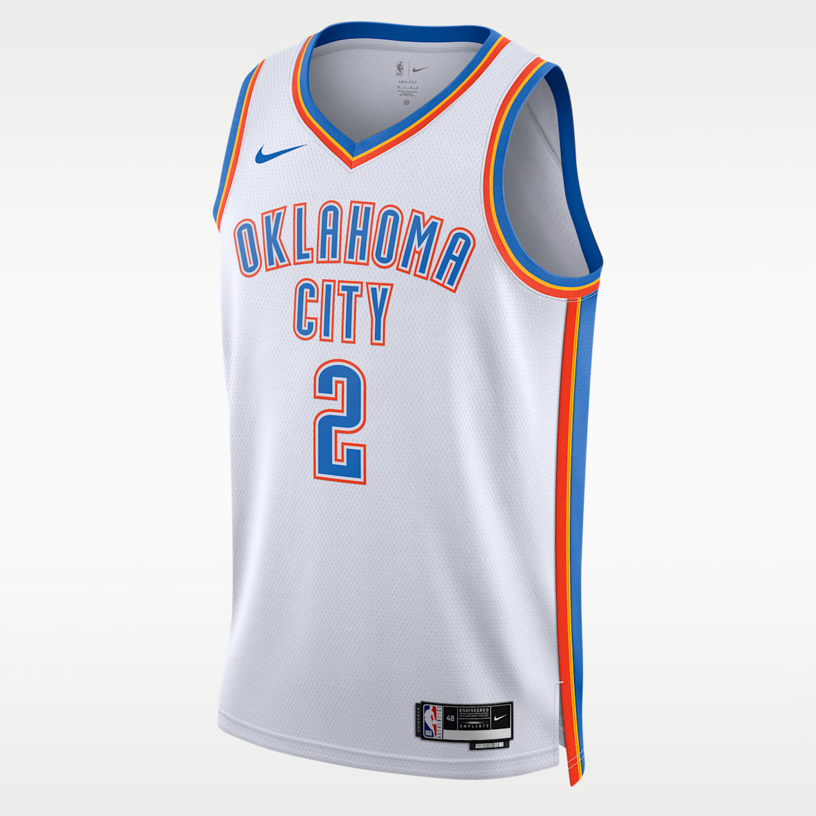俄克拉荷马城雷霆队谢伊·吉尔杰斯-亚历山大 (Shai Gilgeous-Alexander) Association Edition Nike Dri-FIT NBA Swingman Jersey 男子速干球衣