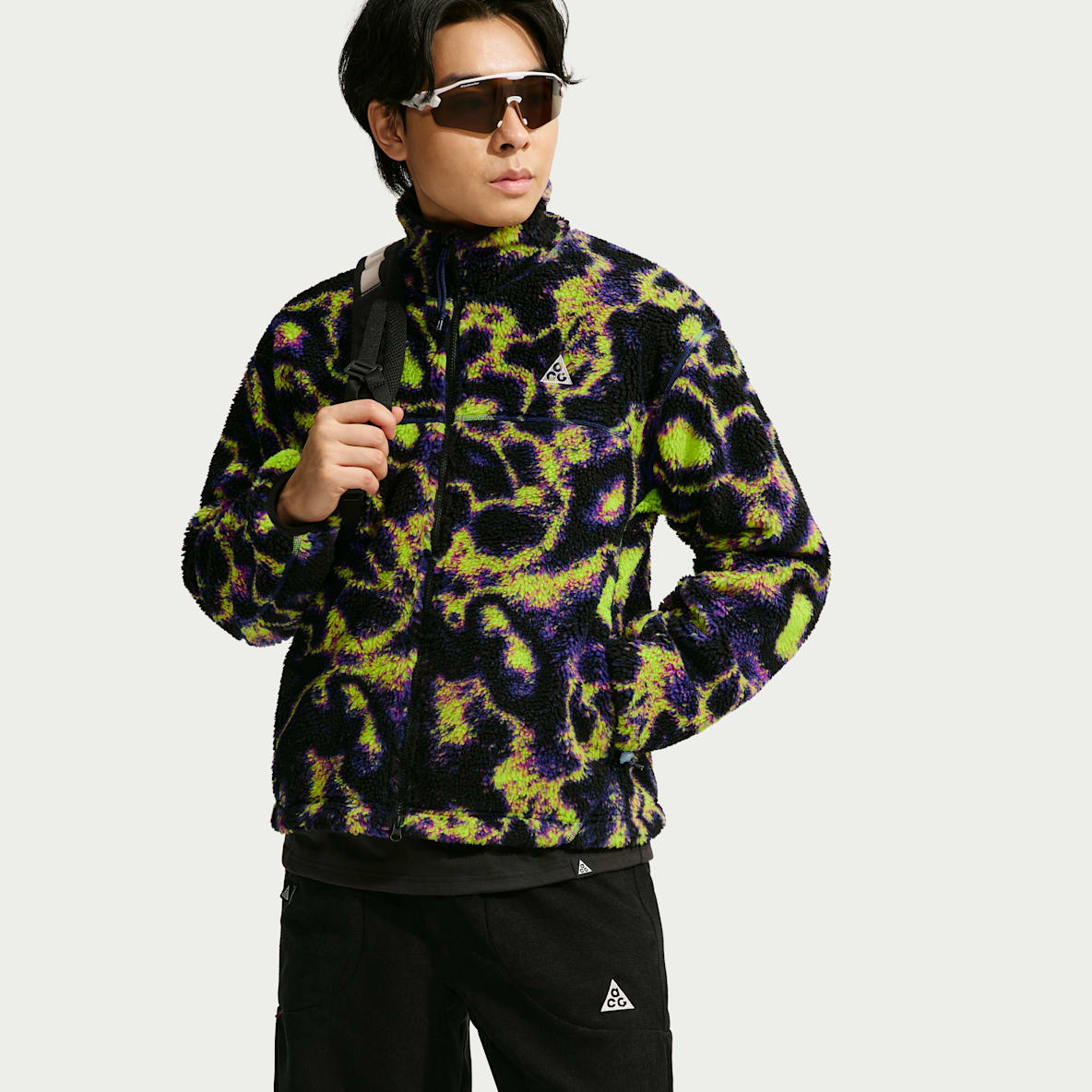 ACG Canwell Glacier Therma-FIT ADV 男子仿羊羔绒全长拉链开襟夹克