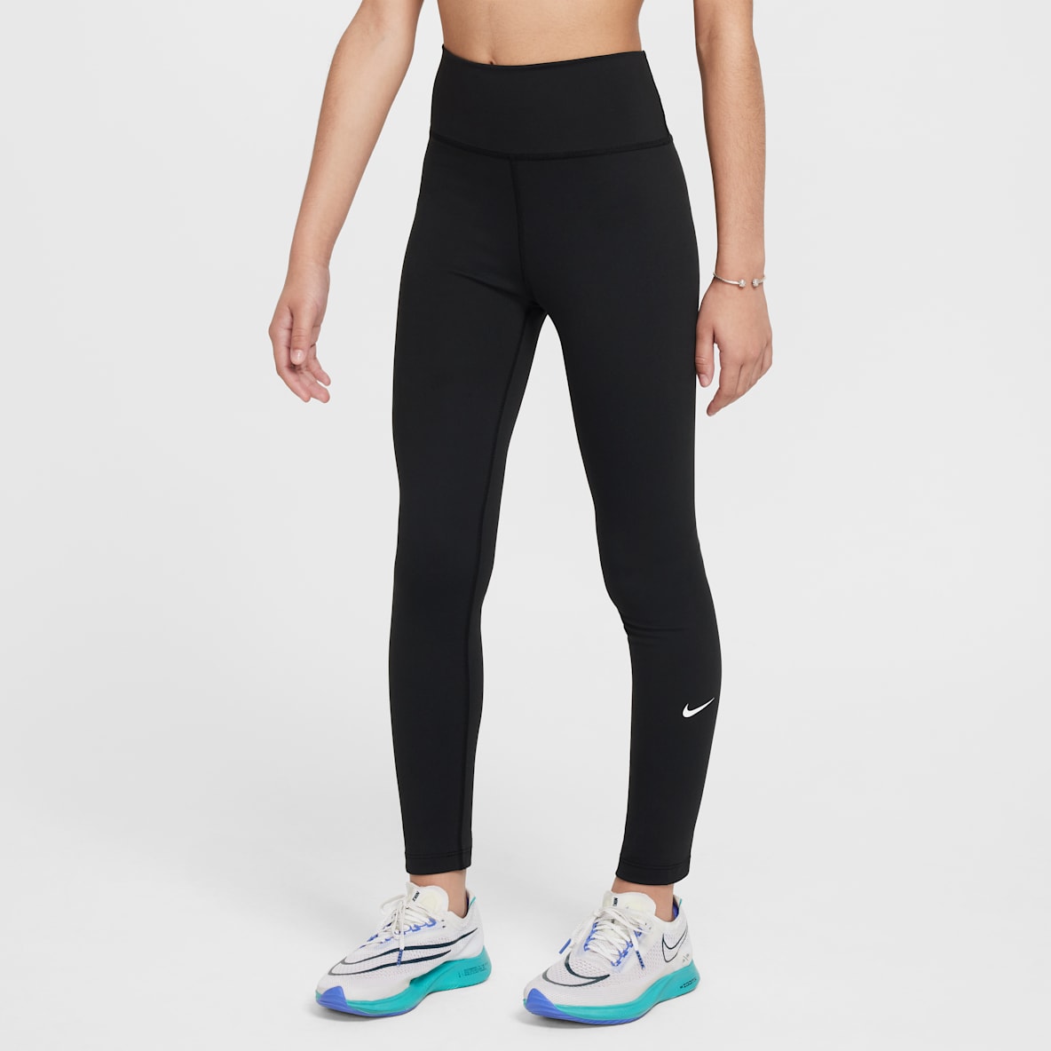 Nike One Dri-FIT 大童（女孩）速干高腰紧身裤