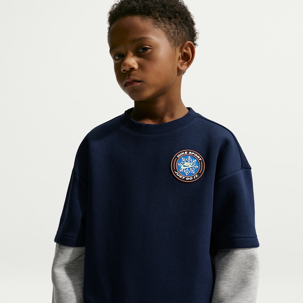 Nike Snow Motion 幼童假两件式圆领上衣