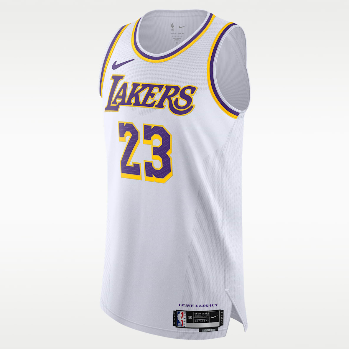 洛杉矶湖人队勒布朗·詹姆斯 (LeBron James) Association Edition Nike Dri-FIT ADV NBA Authentic Jersey 男子速干球衣