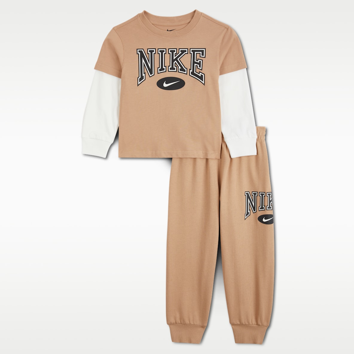 Nike Essentials 幼童长袖T恤和长裤套装