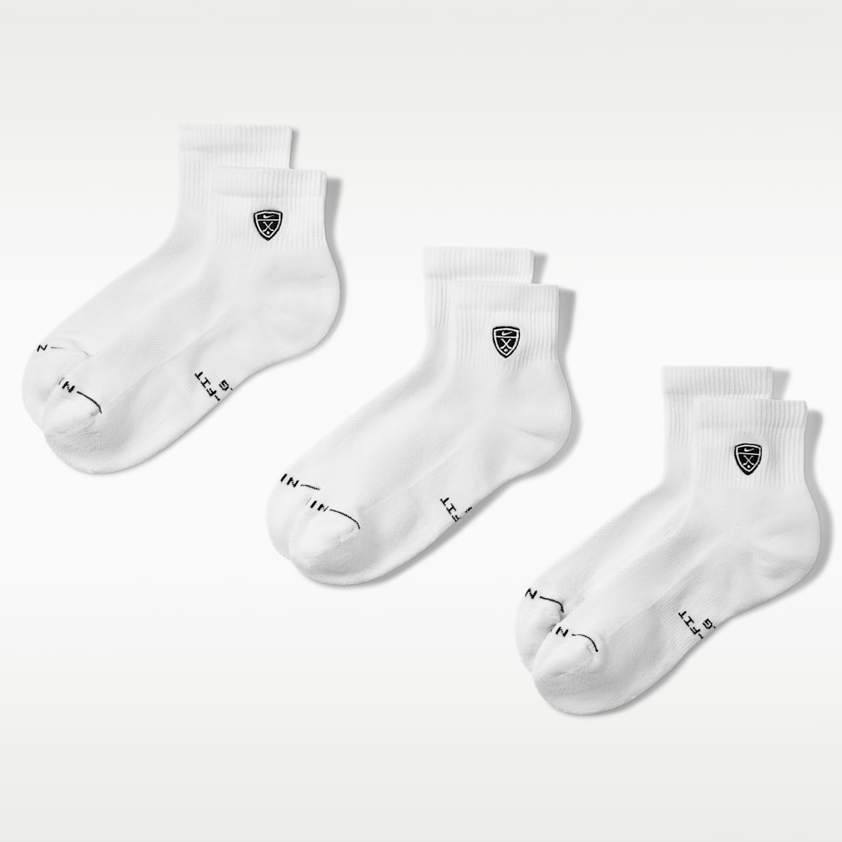 Nike Everyday Elevated 速干高尔夫运动短袜(3 双)