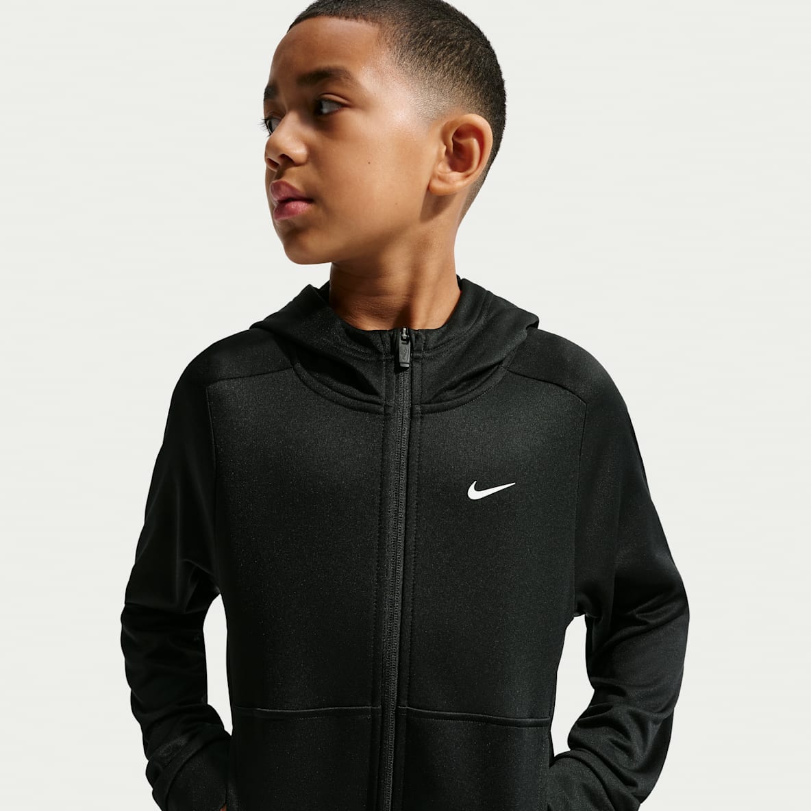 Nike Therma-FIT 大童(男孩)加绒全长拉链开襟连帽衫