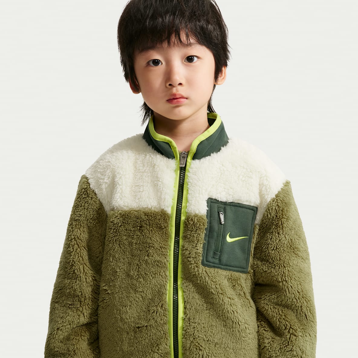 Nike Little Creators 婴童珊瑚绒全长拉链开襟夹克
