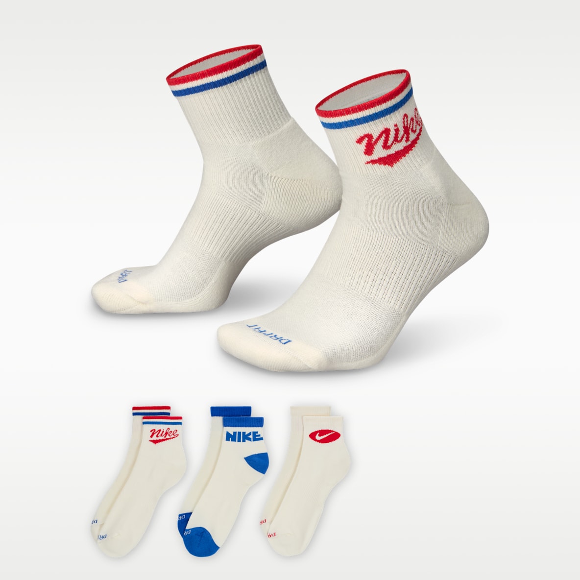 Nike Everyday Plus 速干运动短袜（3 双）