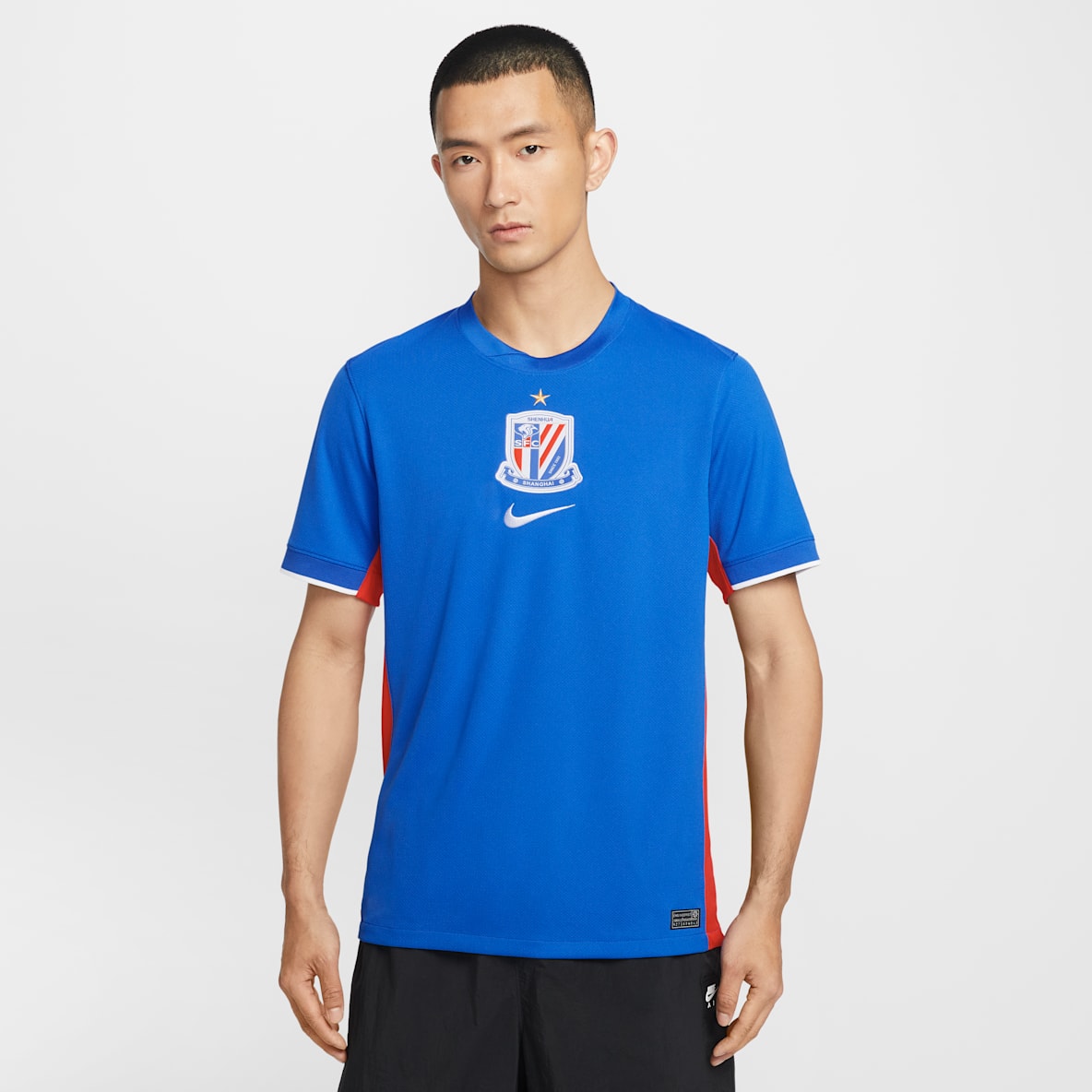 上海申花主场球迷版 Nike Dri-FIT 男子速干短袖足球球衣