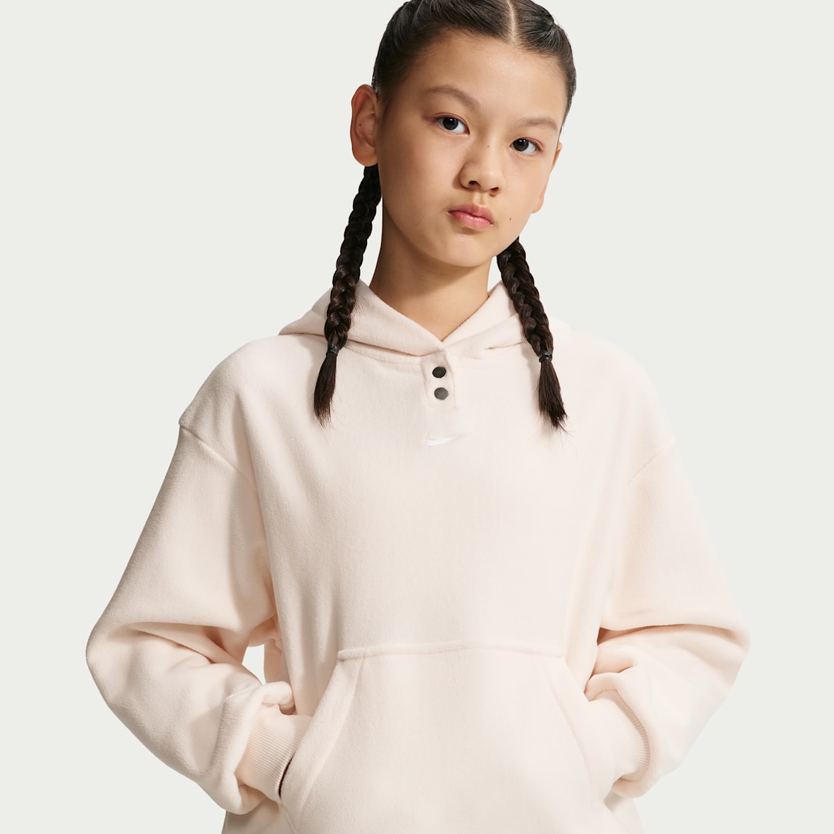 Nike Sportswear 大童(女孩)摇粒绒长袖上衣