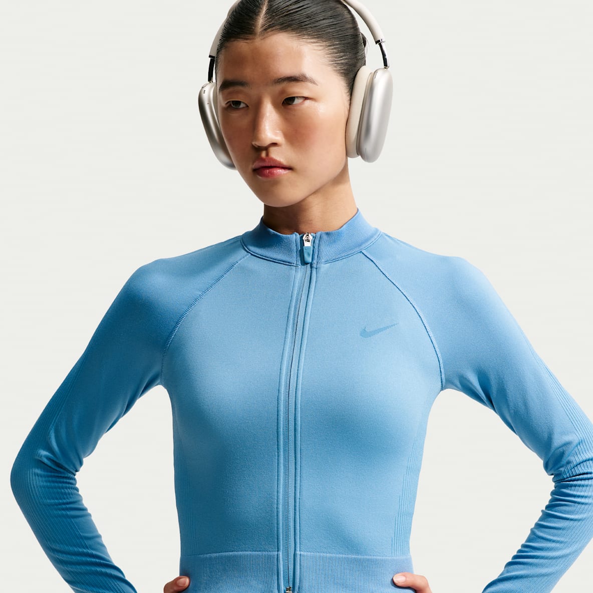 Nike Pro 女子速干全长拉链开襟紧身训练上衣