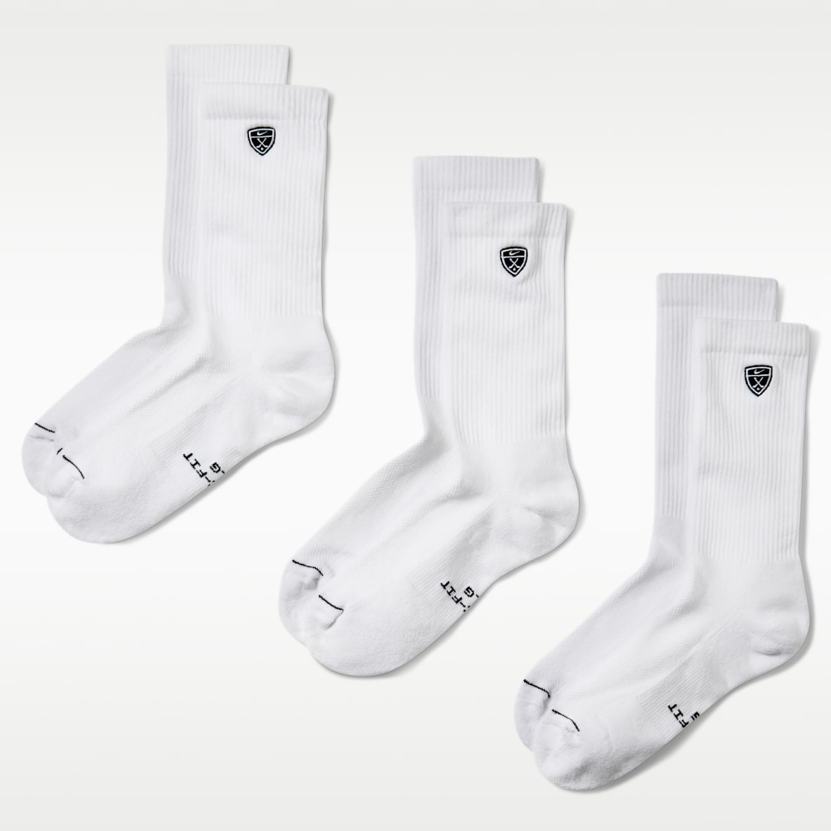 Nike Everyday Elevated 速干高尔夫中筒运动袜(3 双)