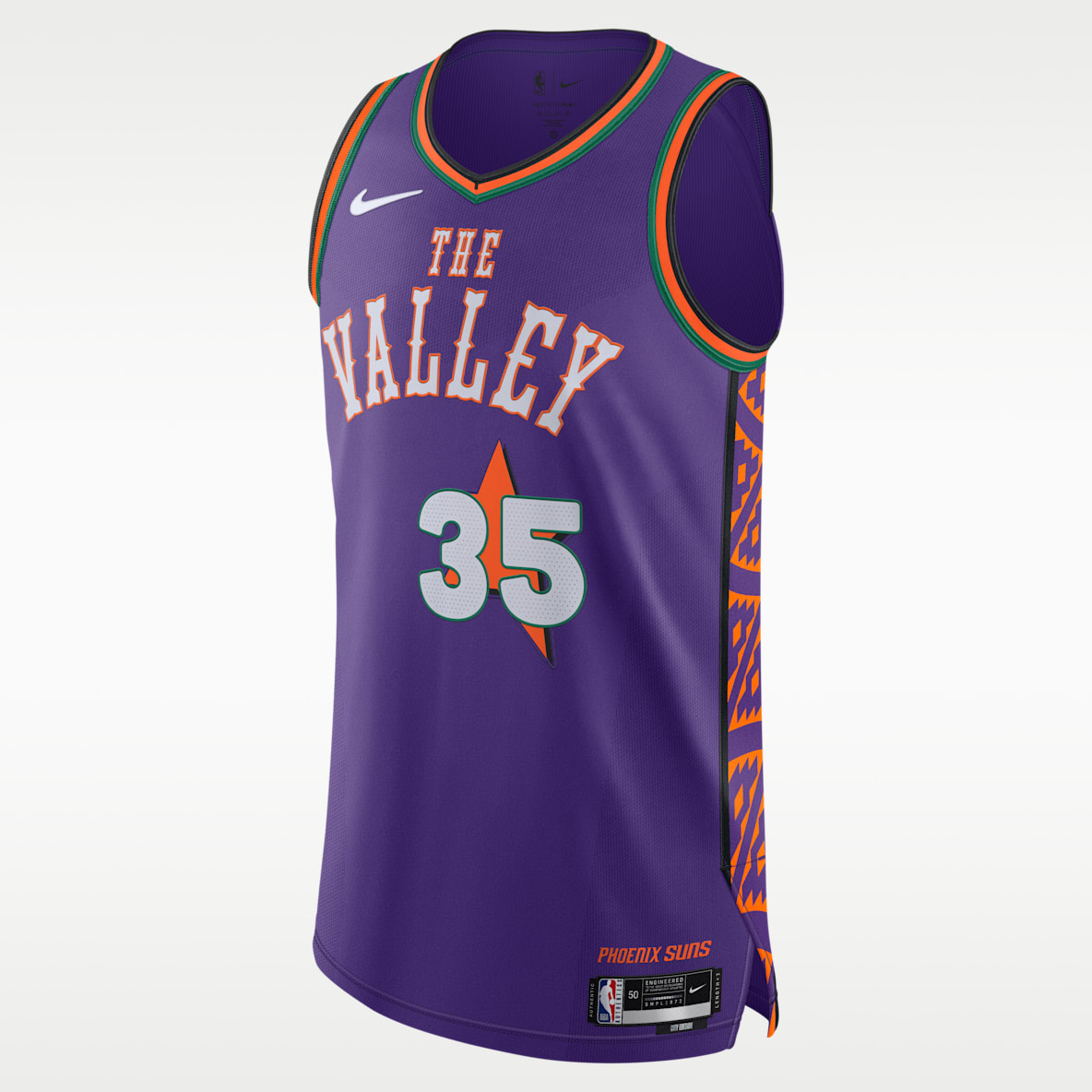 2024/25 赛季菲尼克斯太阳队凯文·杜兰特 (Kevin Durant) City Edition Nike Dri-FIT ADV NBA Authentic Jersey 男子速干球衣