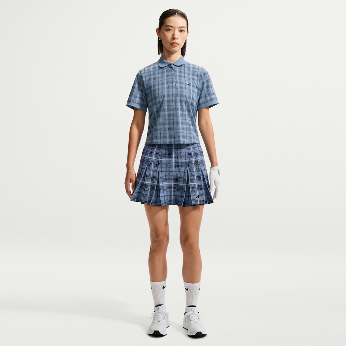 Nike Fairway Fresh 女子格纹高尔夫针织半身裙