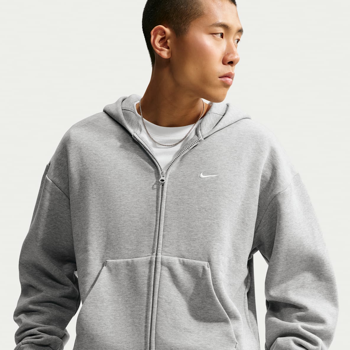 Nike Solo Fleece 男子加绒全长拉链开襟连帽衫