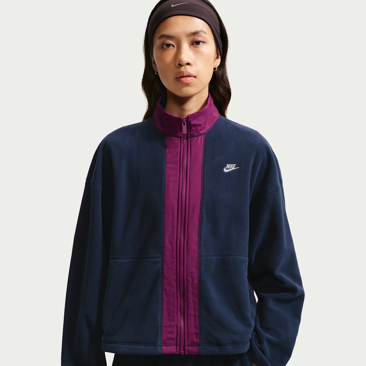 Nike Sportswear Therma-FIT 女子宽松摇粒绒全长拉链开襟运动夹克