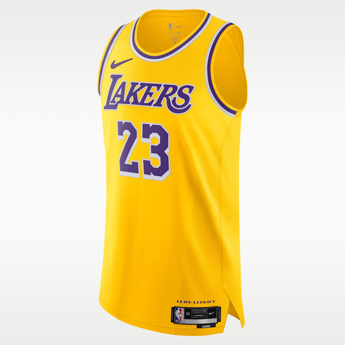洛杉矶湖人队 Icon Edition Nike Dri-FIT ADV NBA Authentic Jersey 男子速干球衣