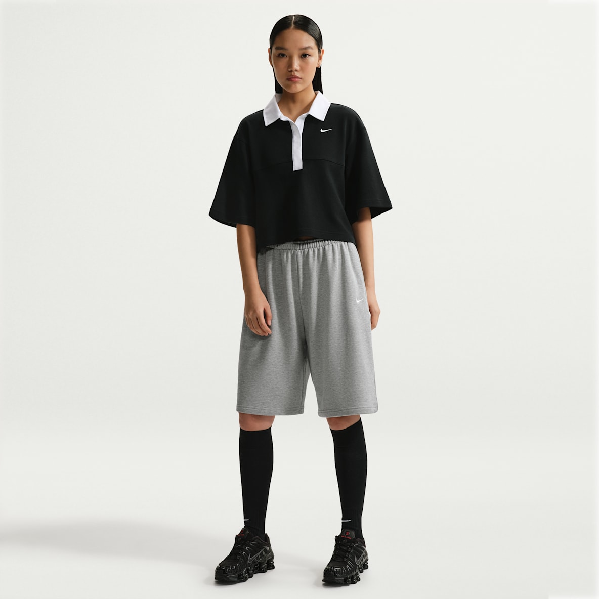 Nike Sportswear 女子 Oversize 风中腰法式毛圈百慕大短裤