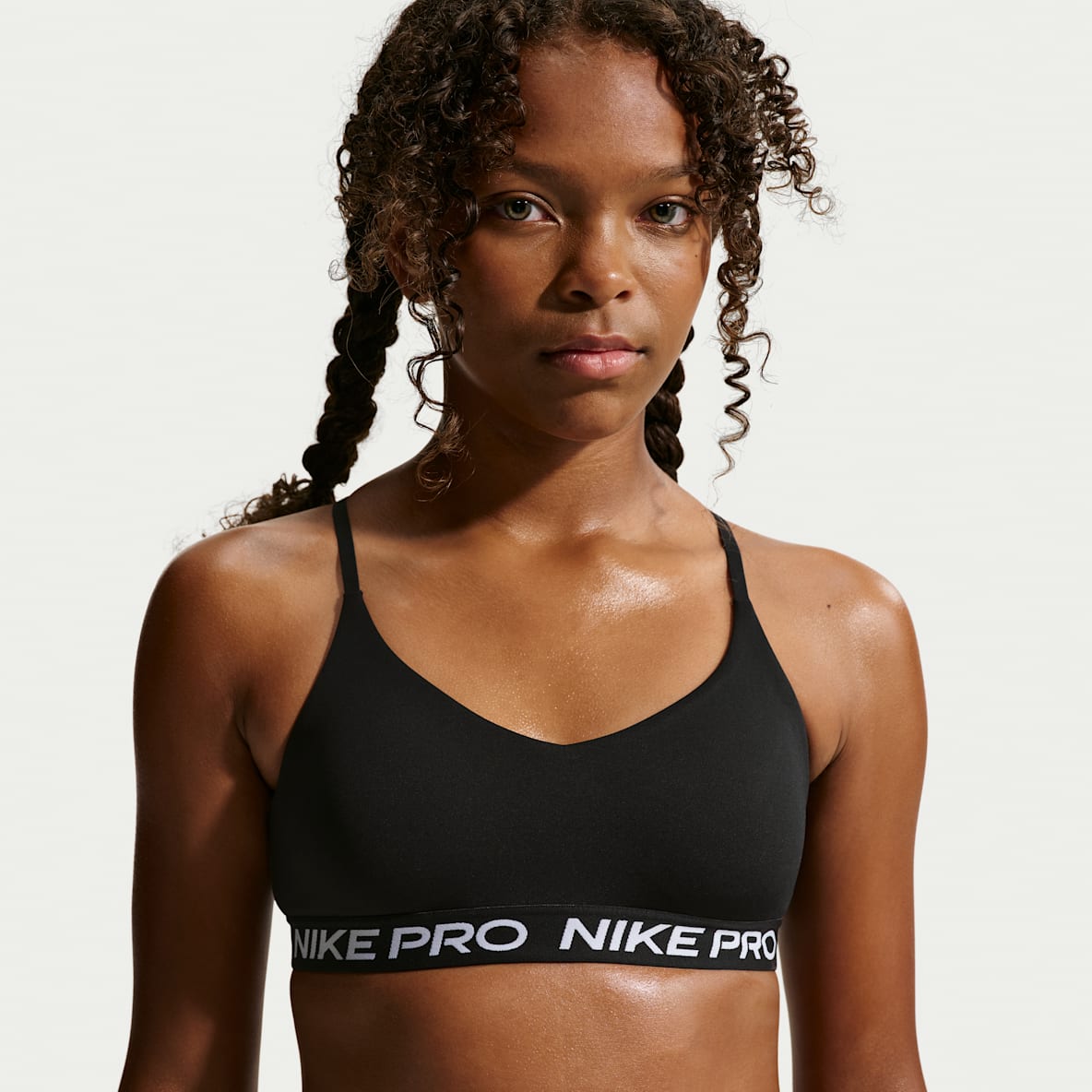 Nike Pro Indy 大童（女孩）速干训练运动内衣