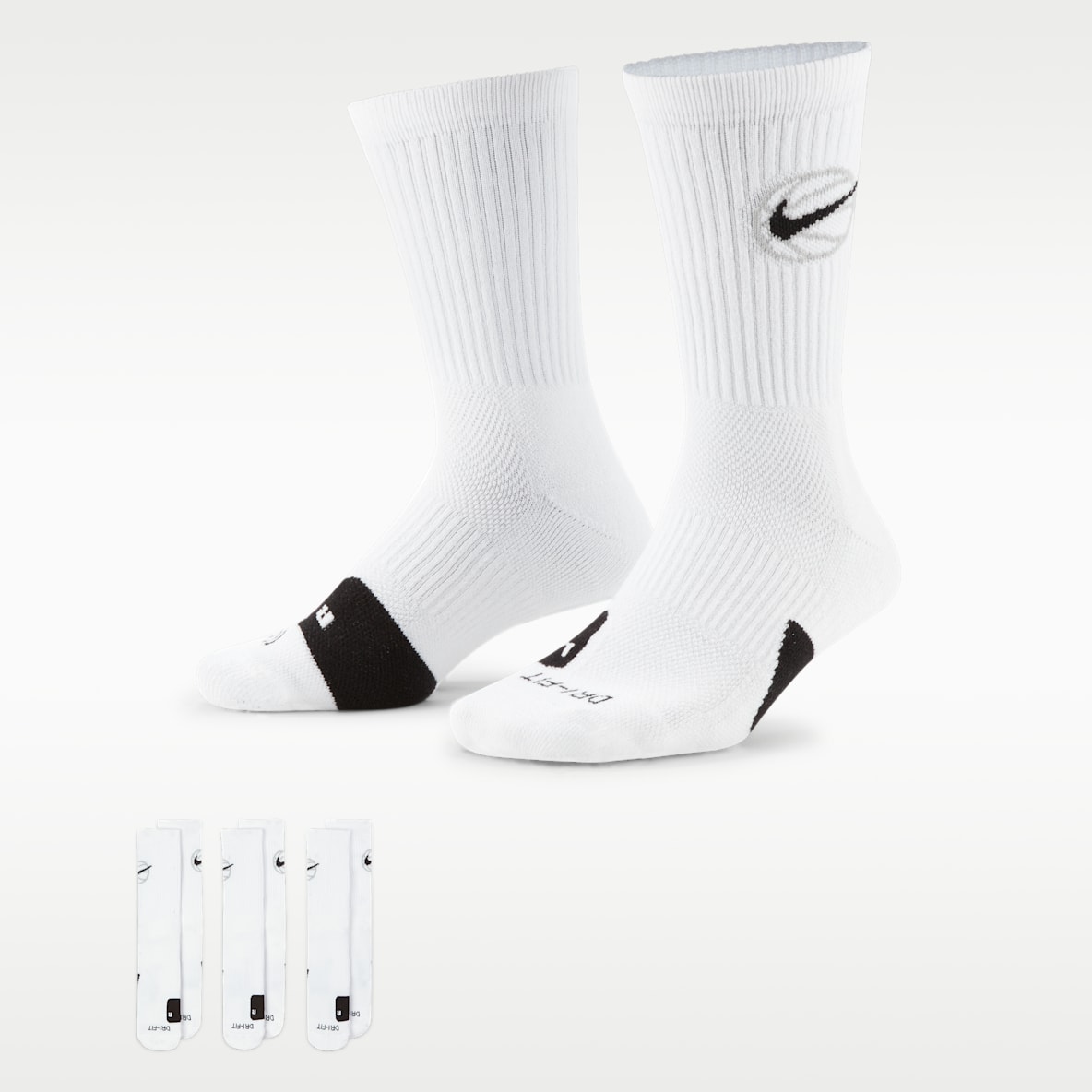 Nike Everyday Nike Everyday 速干中筒篮球袜(3 双)