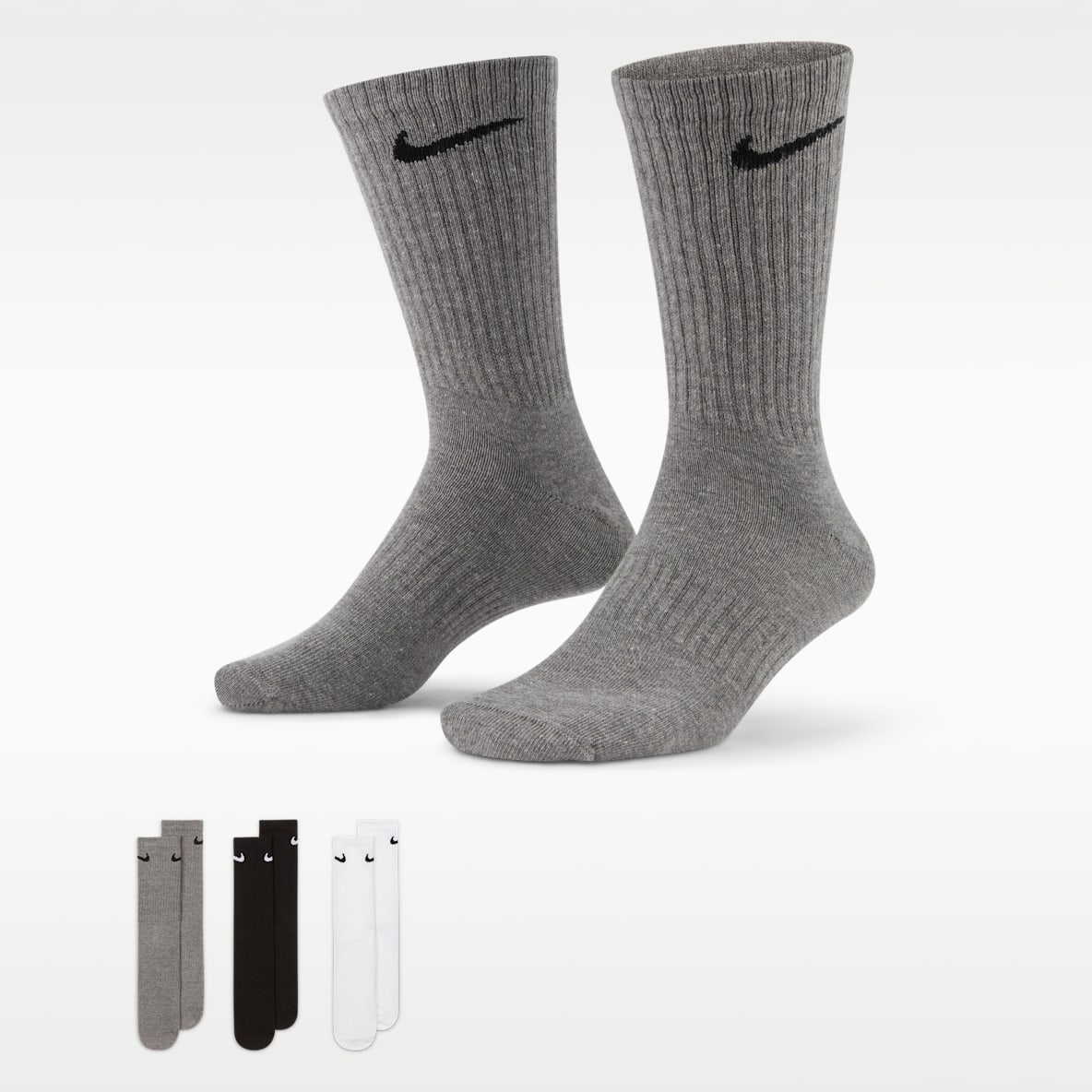 Nike Everyday Lightweight 速干中筒训练袜（3 双）