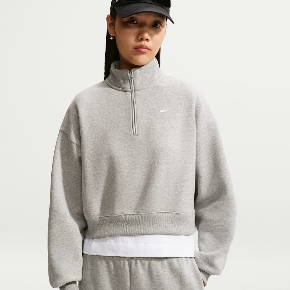 Nike Studio Fleece Medium Weight 耐克廓系卫衣系列女子 Oversize 风中克重加绒短款上衣