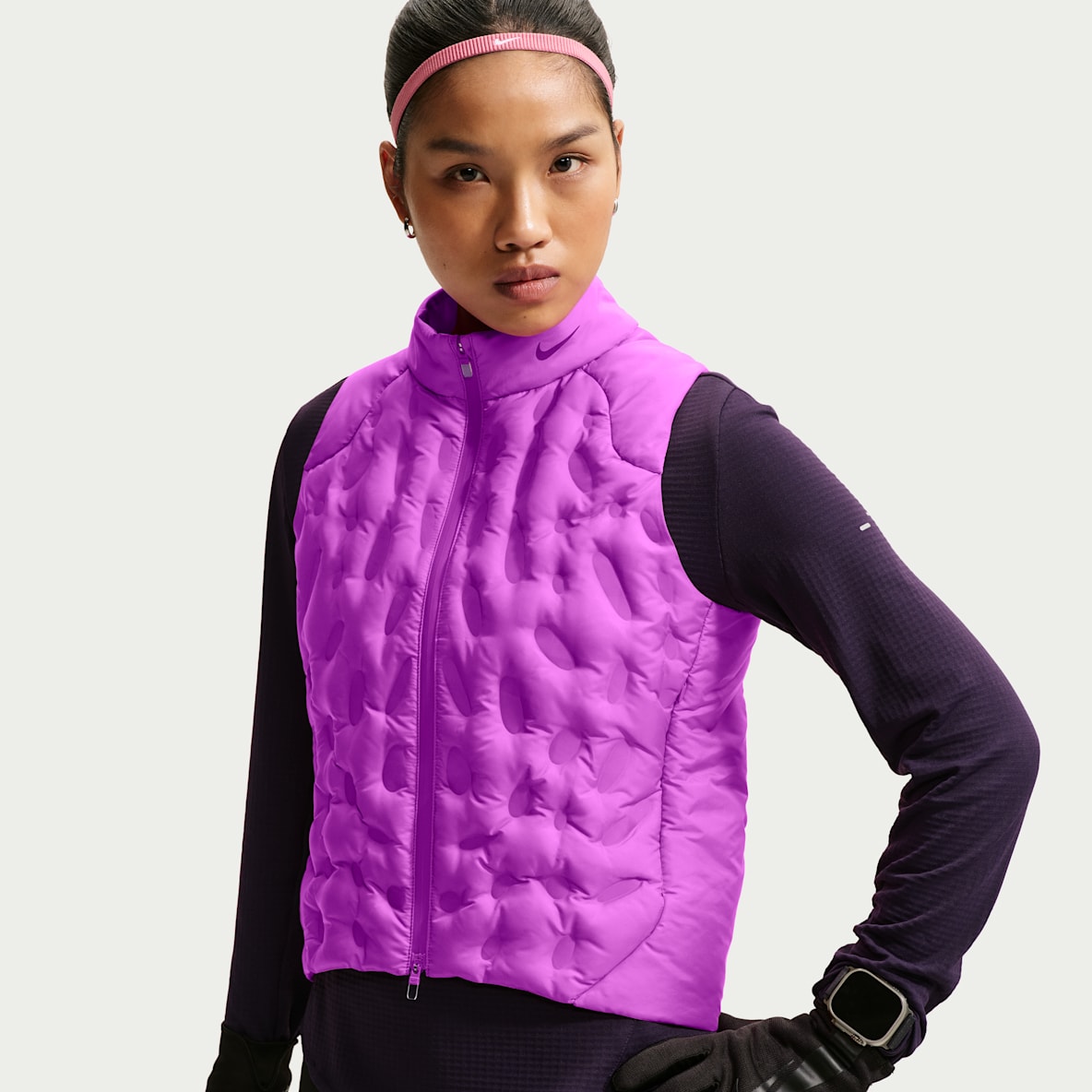Nike AeroLoft Therma-FIT ADV Repel 女子拒水羽绒拼接跑步马甲