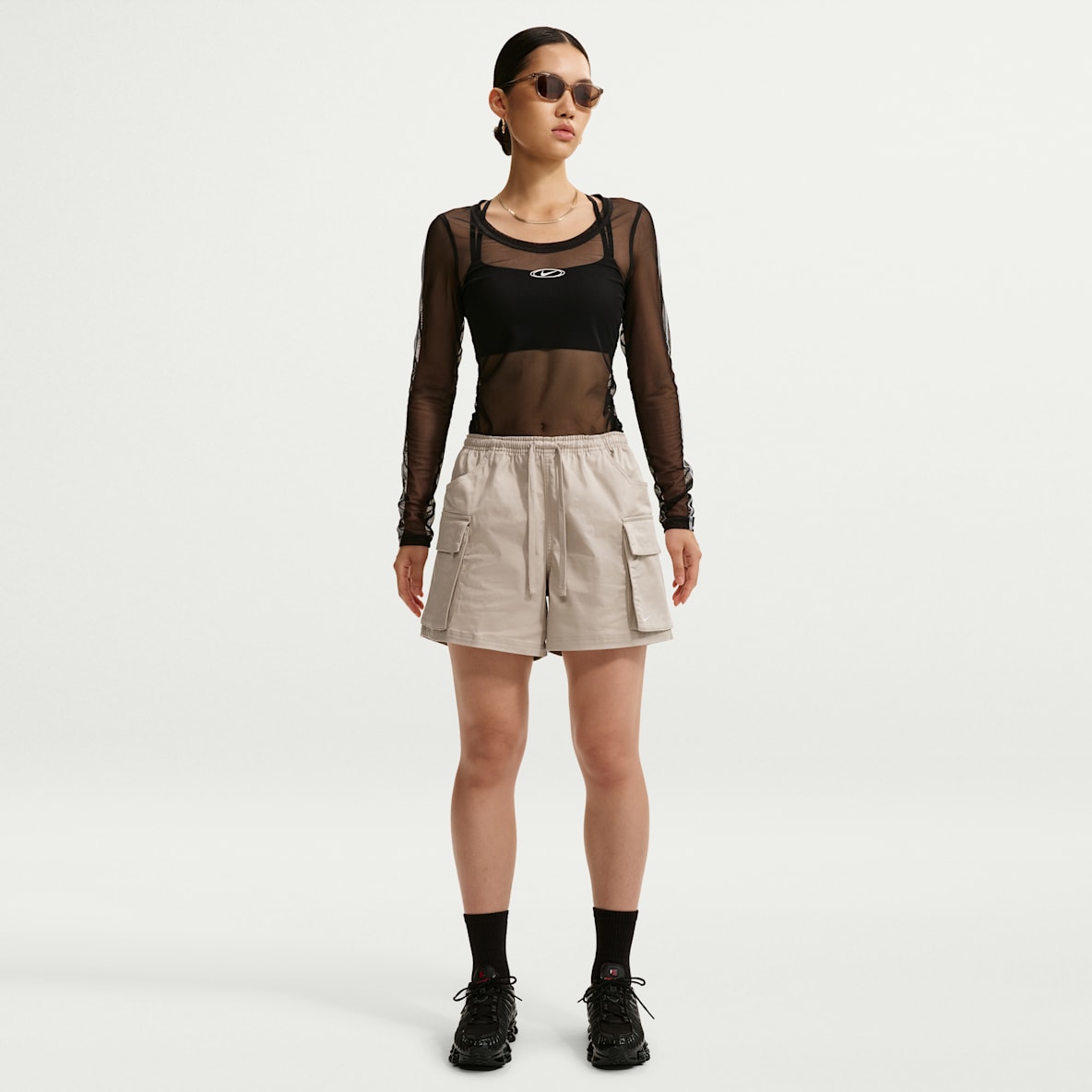 Nike Sportswear 女子宽松中腰梭织工装短裤