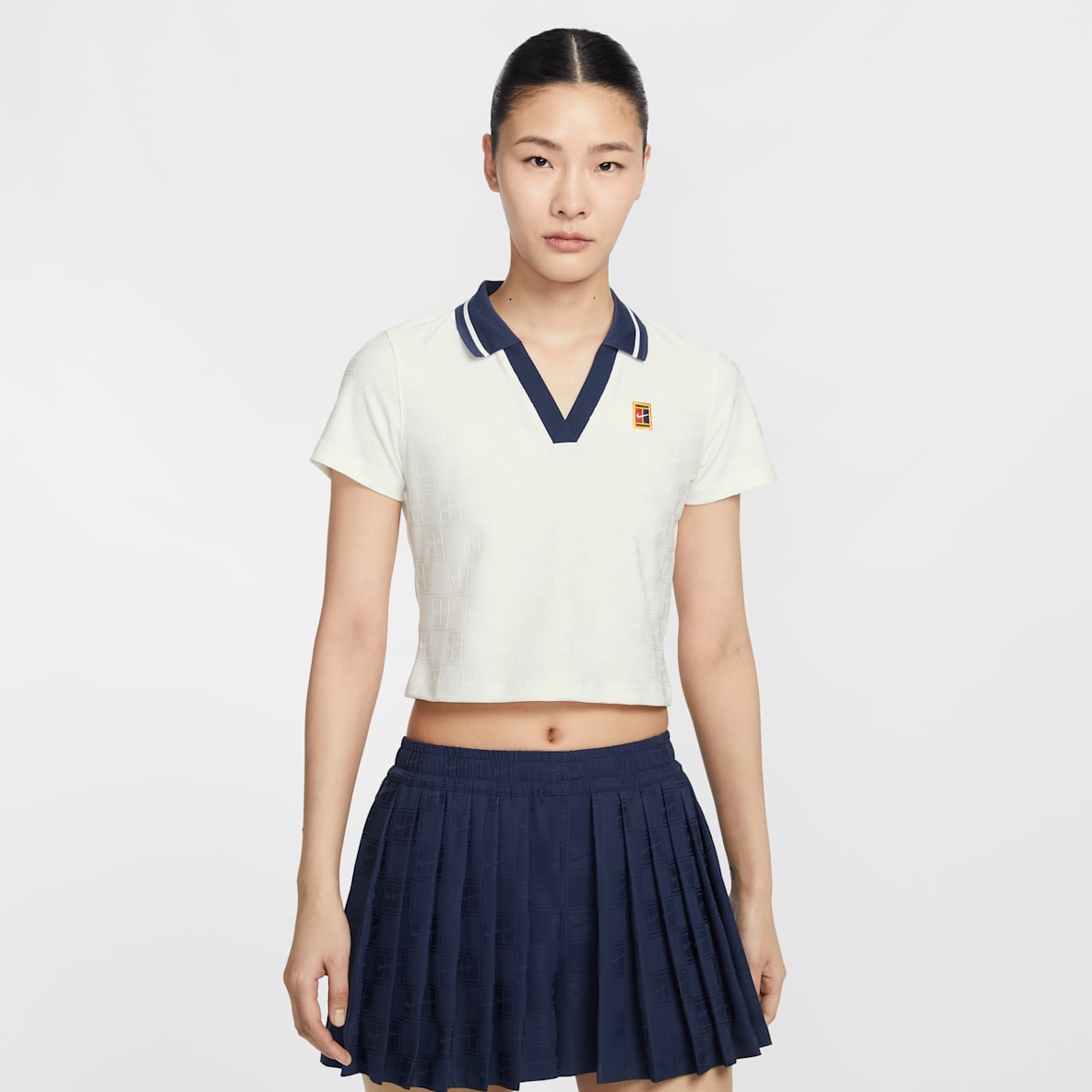 NikeCourt Collection Dri-FIT 女子速干短袖短款网球翻领T恤