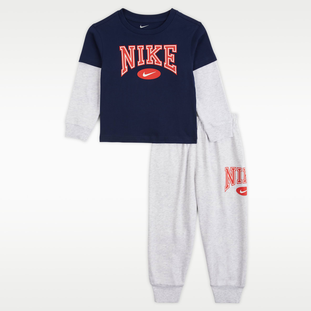 Nike Essentials 婴童长袖T恤和长裤套装