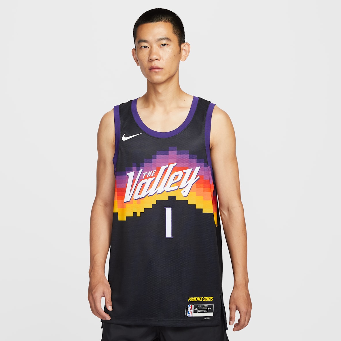 菲尼克斯太阳队德文·布克 (Devin Booker) City Edition Nike NBA Swingman Jersey 男子速干球衣