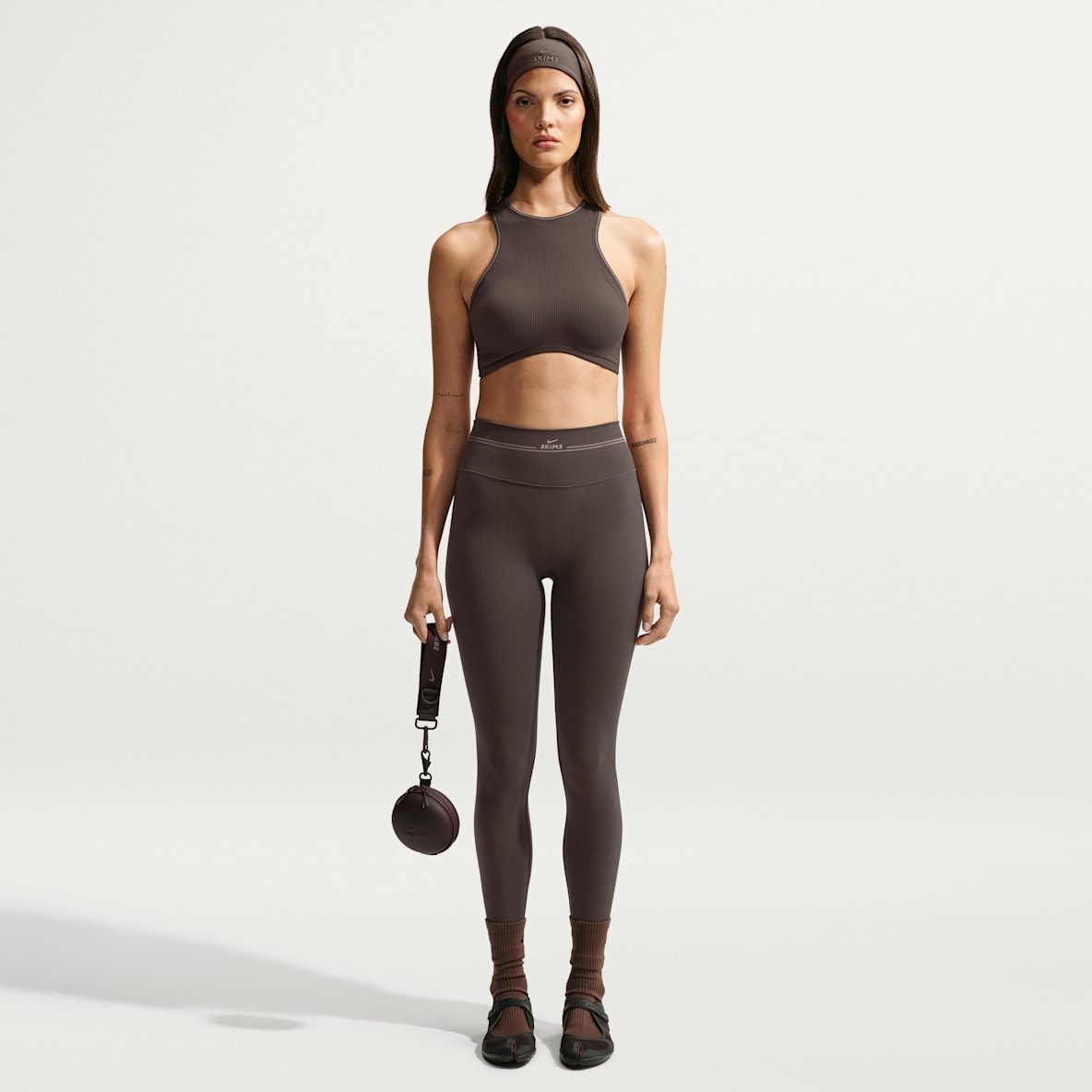 NikeSKIMS Ribbed 女子高腰紧身裤