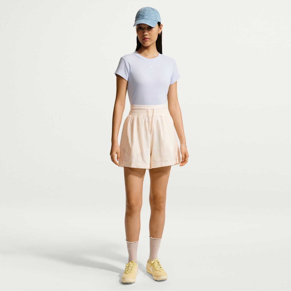 Nike Sportswear 女子宽松高腰轻盈不易撕裂短裤