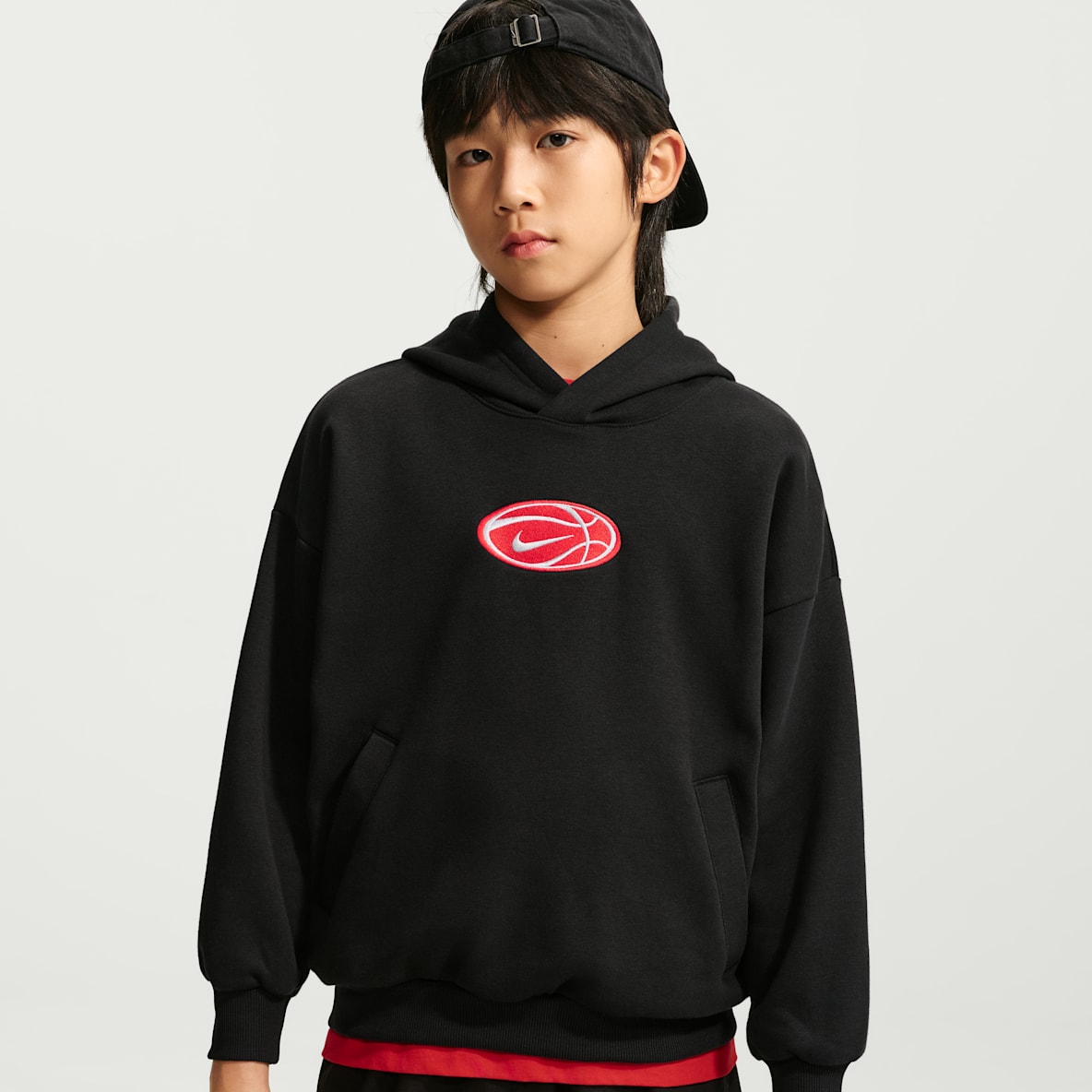 Nike 大童加绒篮球连帽衫