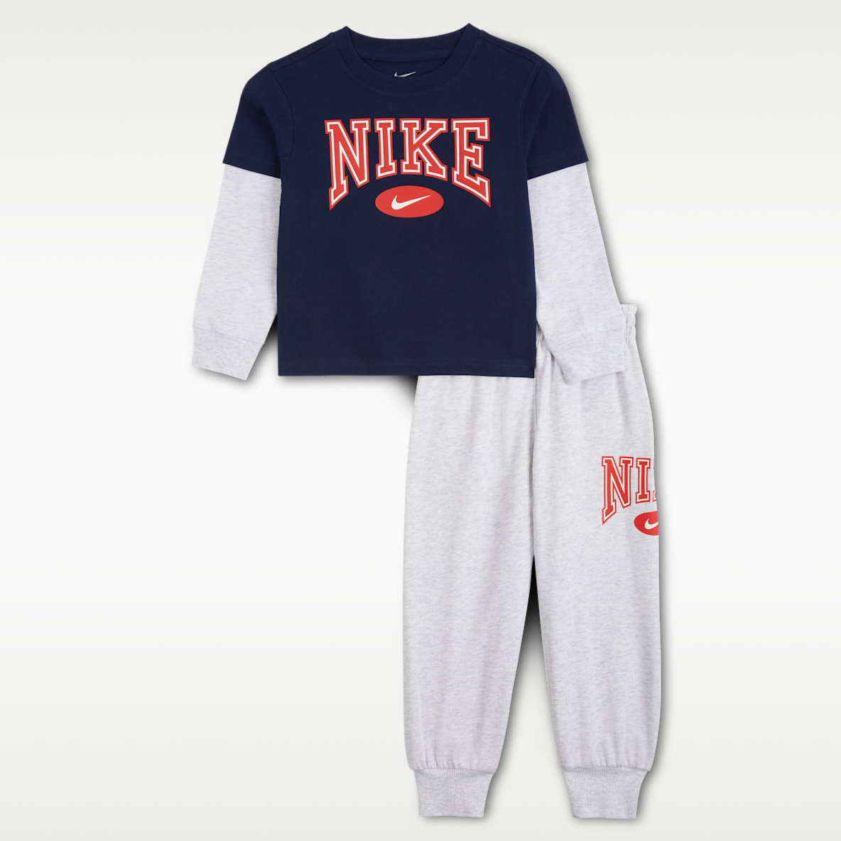 Nike Essentials 幼童长袖T恤和长裤套装