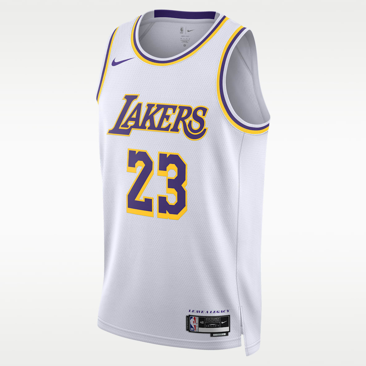 洛杉矶湖人队勒布朗·詹姆斯 (LeBron James) Association Edition Nike Dri-FIT NBA Swingman Jersey 男子速干球衣