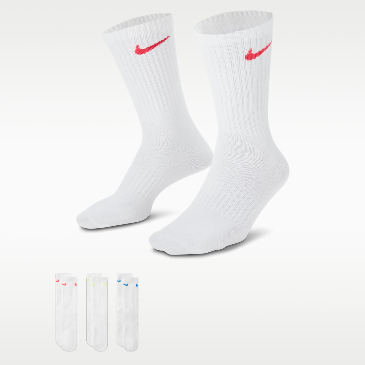 Nike Everyday Lightweight 情人节速干中筒训练袜（3 双）