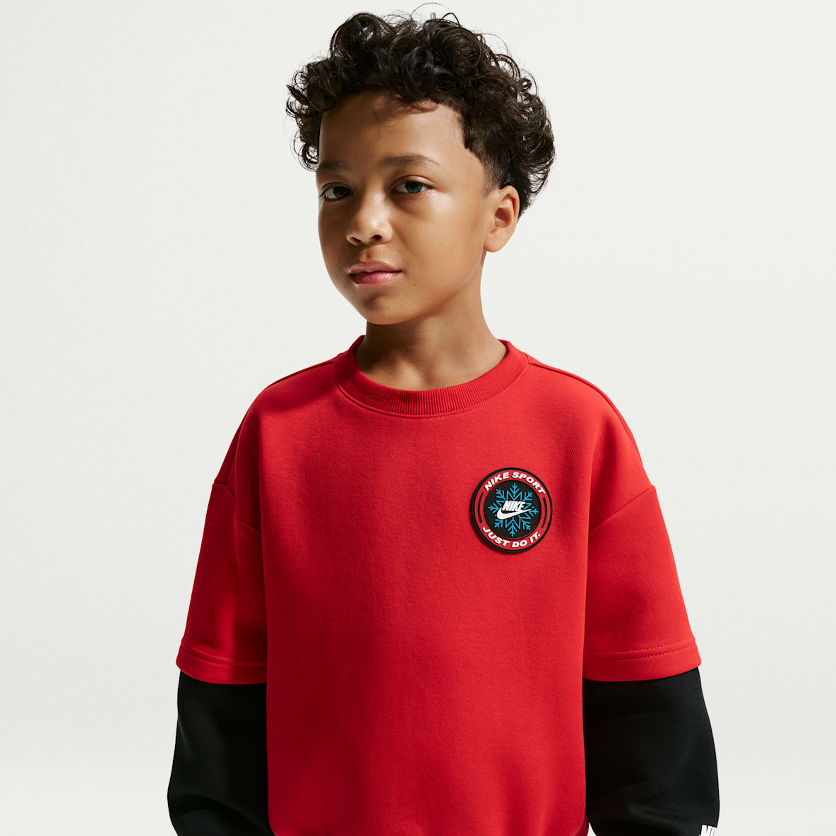 Nike Snow Motion 幼童假两件式圆领上衣