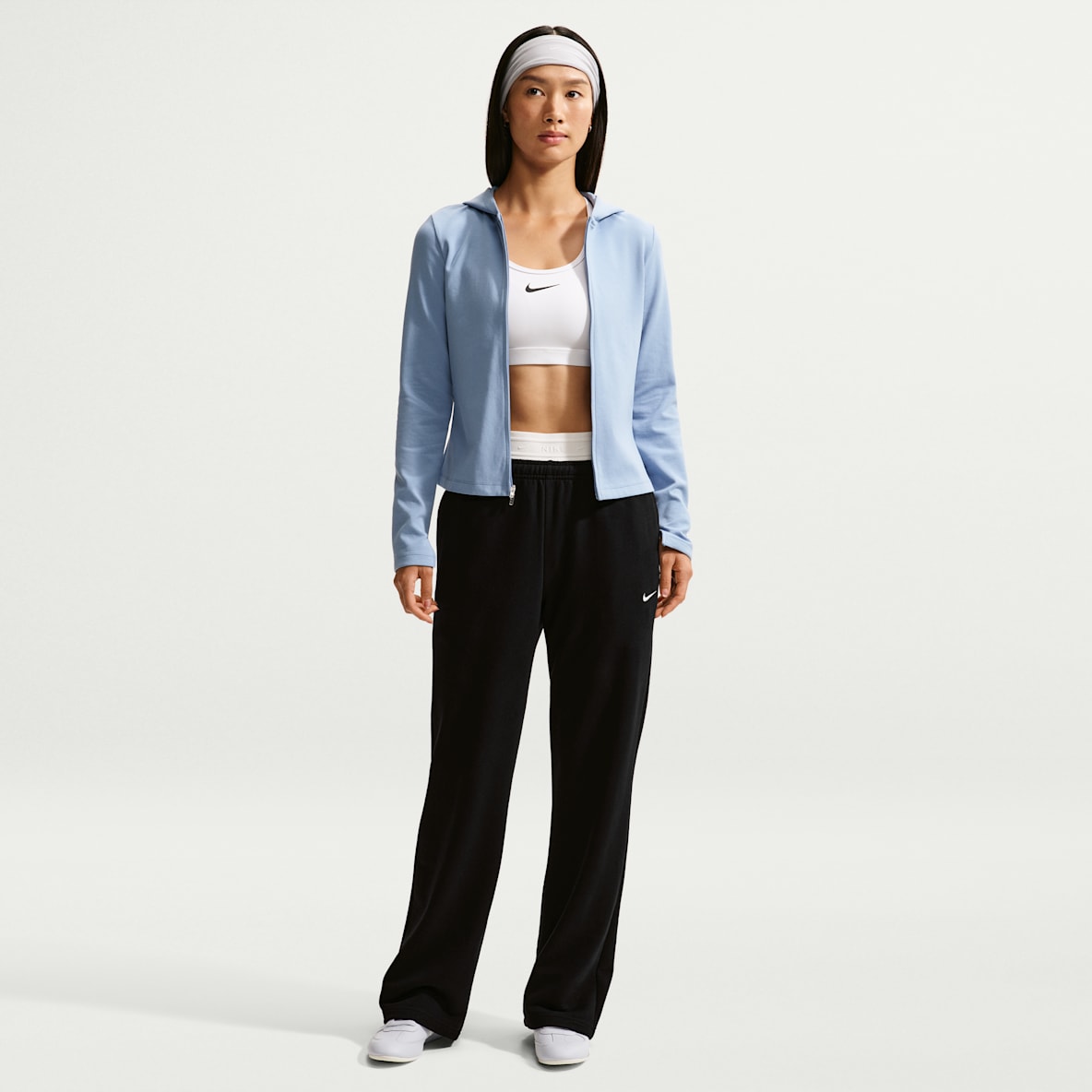 Nike Studio Fleece Lightweight 女子低克重中腰直筒长裤