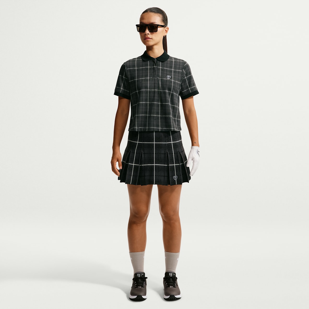 Nike Fairway Fresh 女子格纹高尔夫针织半身裙