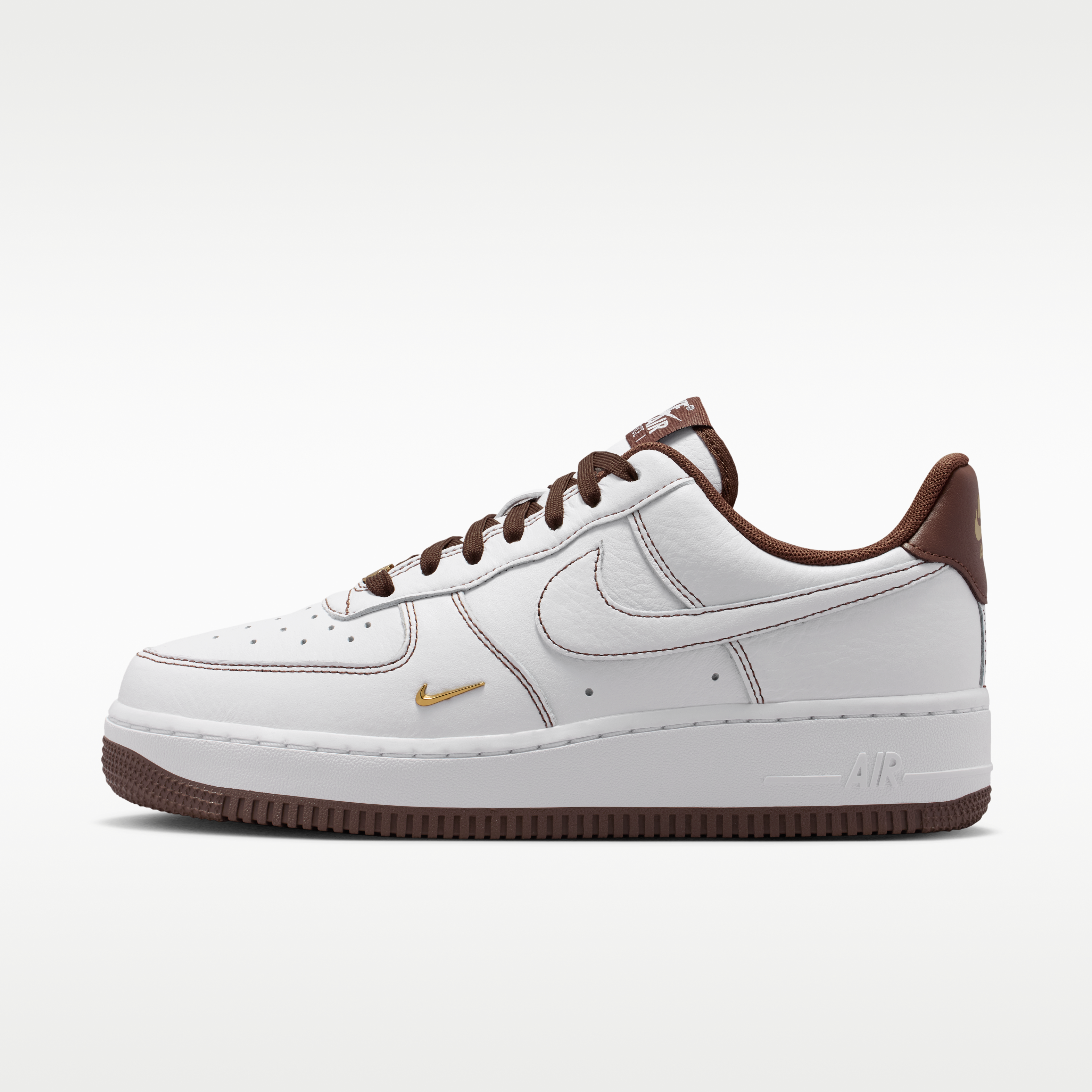 Nike Air Force 1 Skateboard Shoes Women’s White Gold Brown – IX5020-121