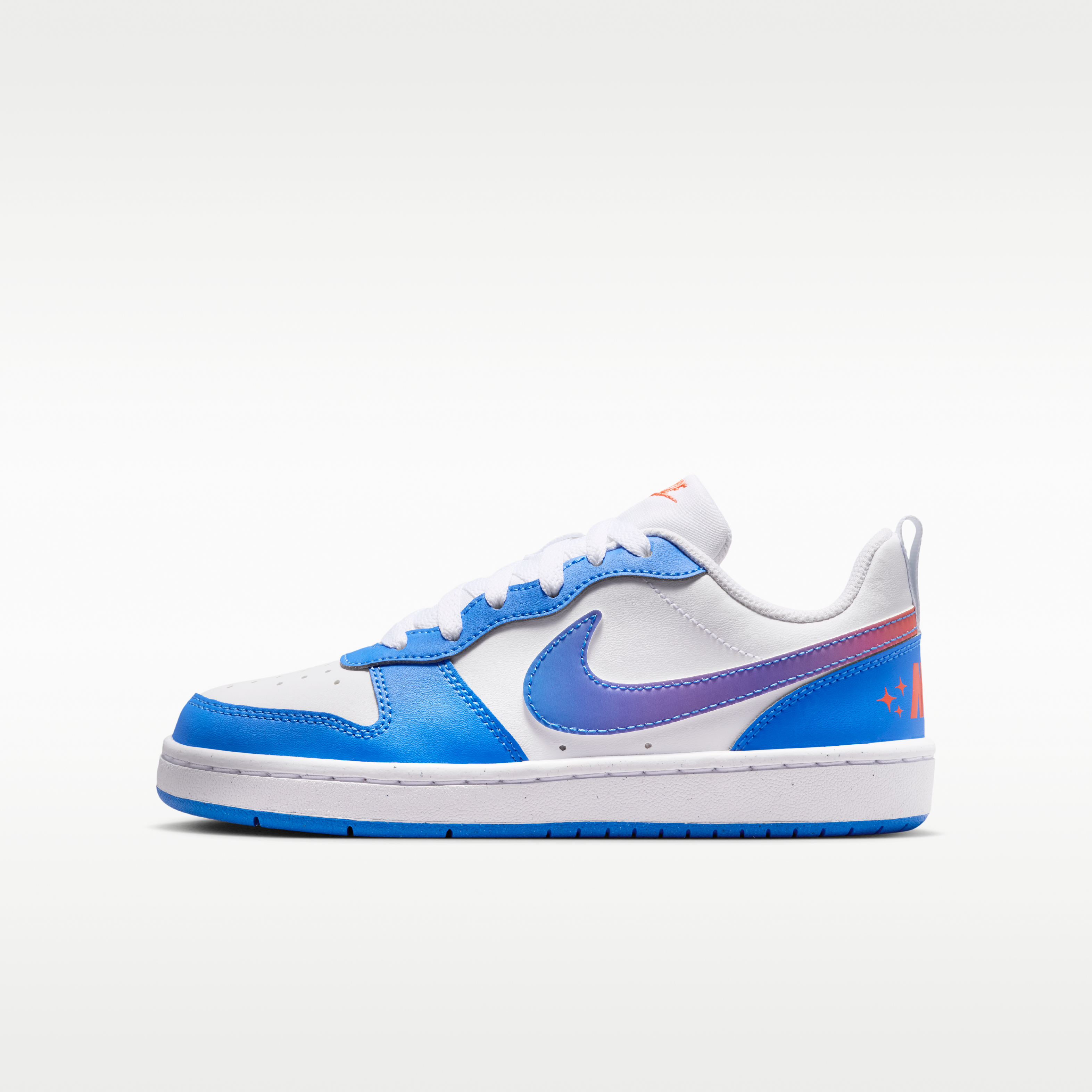 Nike Court Borough Synthetic Leather Skateboard Shoes White Blue Un – IR5462-101